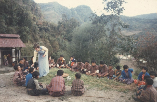 photo: Students taking tea after school.